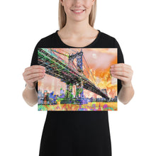 New York City Manhattan Bridge Gold 3 Poster