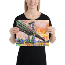 New York City Manhattan Bridge Gold 3 Poster