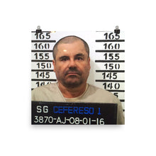 El Chapo Guzman Mug Shot Vertical Color Poster