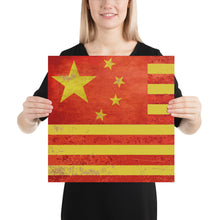 Chinese American Chinese-American Flag Poster