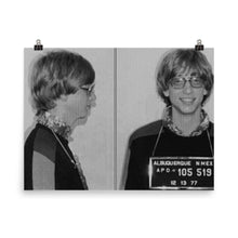 Bill Gates Mug shot Horizontal Black And White Mugshot Photo Poster