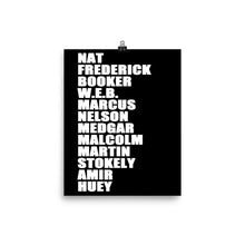 Nat Frederick Booker W.E.B Helvetica Black Lives Poster