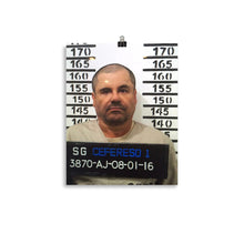 El Chapo Guzman Mug Shot Vertical Color Poster