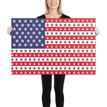American Flag Weed Cannabis Marijuana 420 Stoner Gift Color Poster