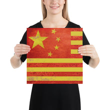 Chinese American Chinese-American Flag Poster