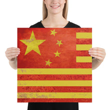 Chinese American Chinese-American Flag Poster