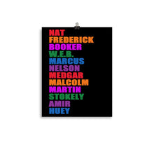 Nat Frederick Booker W.E.B Helvetica Black Lives Colorful Poster