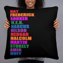 Nat Frederick Booker W.E.B Helvetica Black Lives Colorful Pillow