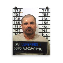 El Chapo Guzman Mug Shot Vertical Color Poster