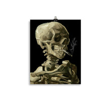 Vincent Van Gogh Skeleton Smoking Poster