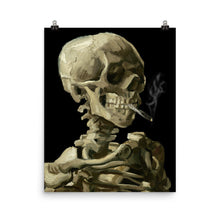 Vincent Van Gogh Skeleton Smoking Poster