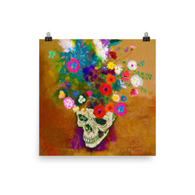 Punk Impressionist Flower Skull Tees Artist Poster