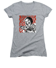 A Housewife Bakes - Women's V-Neck (Athletic Fit) Women's V-Neck (Athletic Fit) Pixels Heather Small 