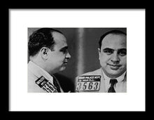 Al Capone Mug Shot 1931 Horizontal - Framed Print