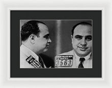 Al Capone Mug Shot 1931 Horizontal - Framed Print