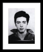 Al Pacino Mug Shot 1961 Black And Blueish  - Framed Print