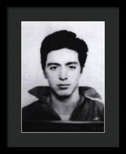 Al Pacino Mug Shot 1961 Black And Blueish  - Framed Print