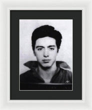 Al Pacino Mug Shot 1961 Black And Blueish  - Framed Print