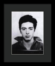 Al Pacino Mug Shot 1961 Black And Blueish  - Framed Print