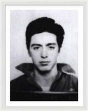 Al Pacino Mug Shot 1961 Black And Blueish  - Framed Print