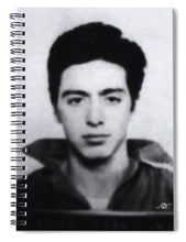 Al Pacino Mug Shot 1961 Black And Blueish  - Spiral Notebook