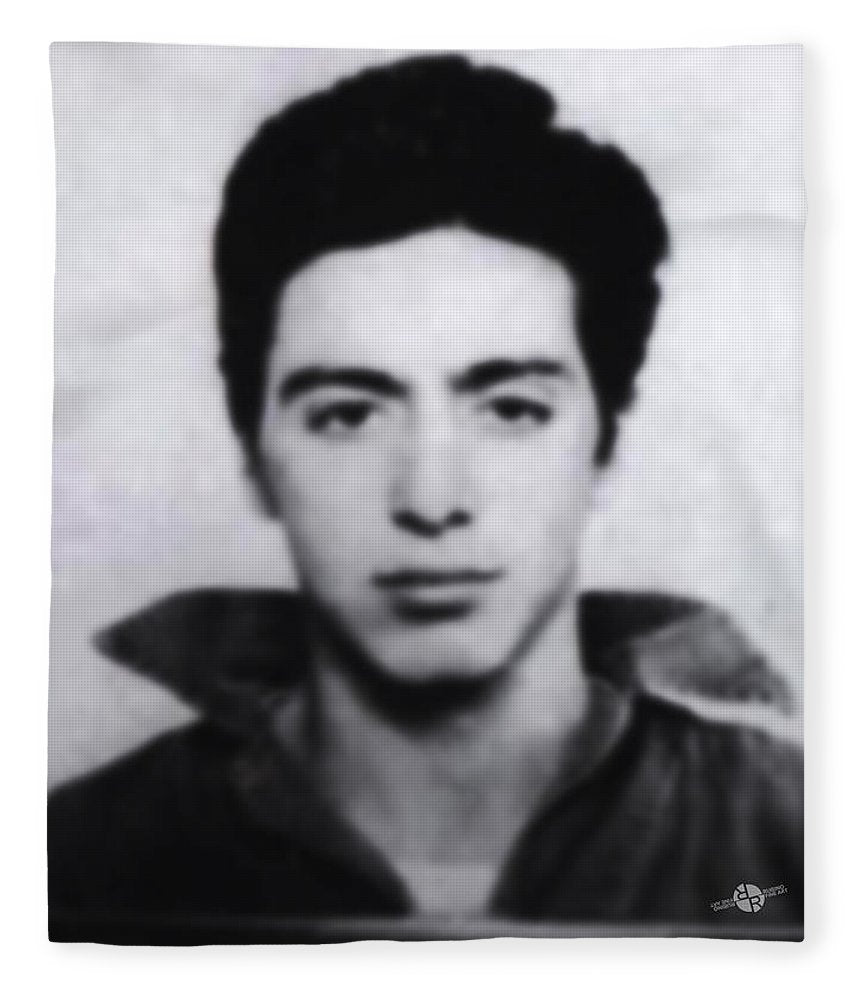 Al Pacino Mug Shot 1961 Black And Blueish  - Blanket