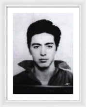 Al Pacino Mug Shot 1961 Black And Blueish  - Framed Print