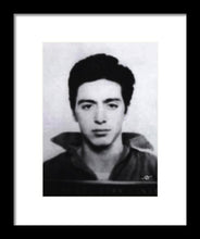 Al Pacino Mug Shot 1961 Black And Blueish  - Framed Print