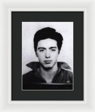 Al Pacino Mug Shot 1961 Black And Blueish  - Framed Print