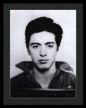 Al Pacino Mug Shot 1961 Black And Blueish  - Framed Print