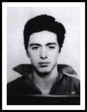 Al Pacino Mug Shot 1961 Black And Blueish  - Framed Print