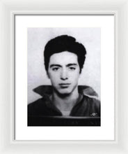 Al Pacino Mug Shot 1961 Black And Blueish  - Framed Print