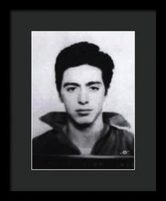 Al Pacino Mug Shot 1961 Black And Blueish  - Framed Print