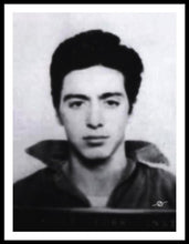 Al Pacino Mug Shot 1961 Black And Blueish  - Framed Print