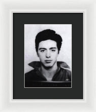 Al Pacino Mug Shot 1961 Black And Blueish  - Framed Print