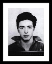 Al Pacino Mug Shot 1961 Black And Blueish  - Framed Print