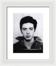 Al Pacino Mug Shot 1961 Black And Blueish  - Framed Print
