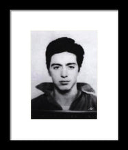 Al Pacino Mug Shot 1961 Black And Blueish  - Framed Print