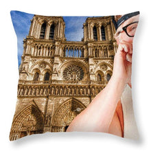 An American In Paris Notre Dame - Throw Pillow