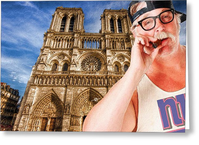 An American In Paris Notre Dame - Greeting Card