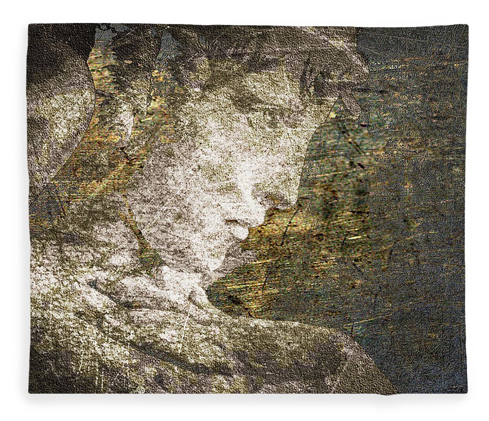 Angel In Bronze And Copper 2 - Blanket