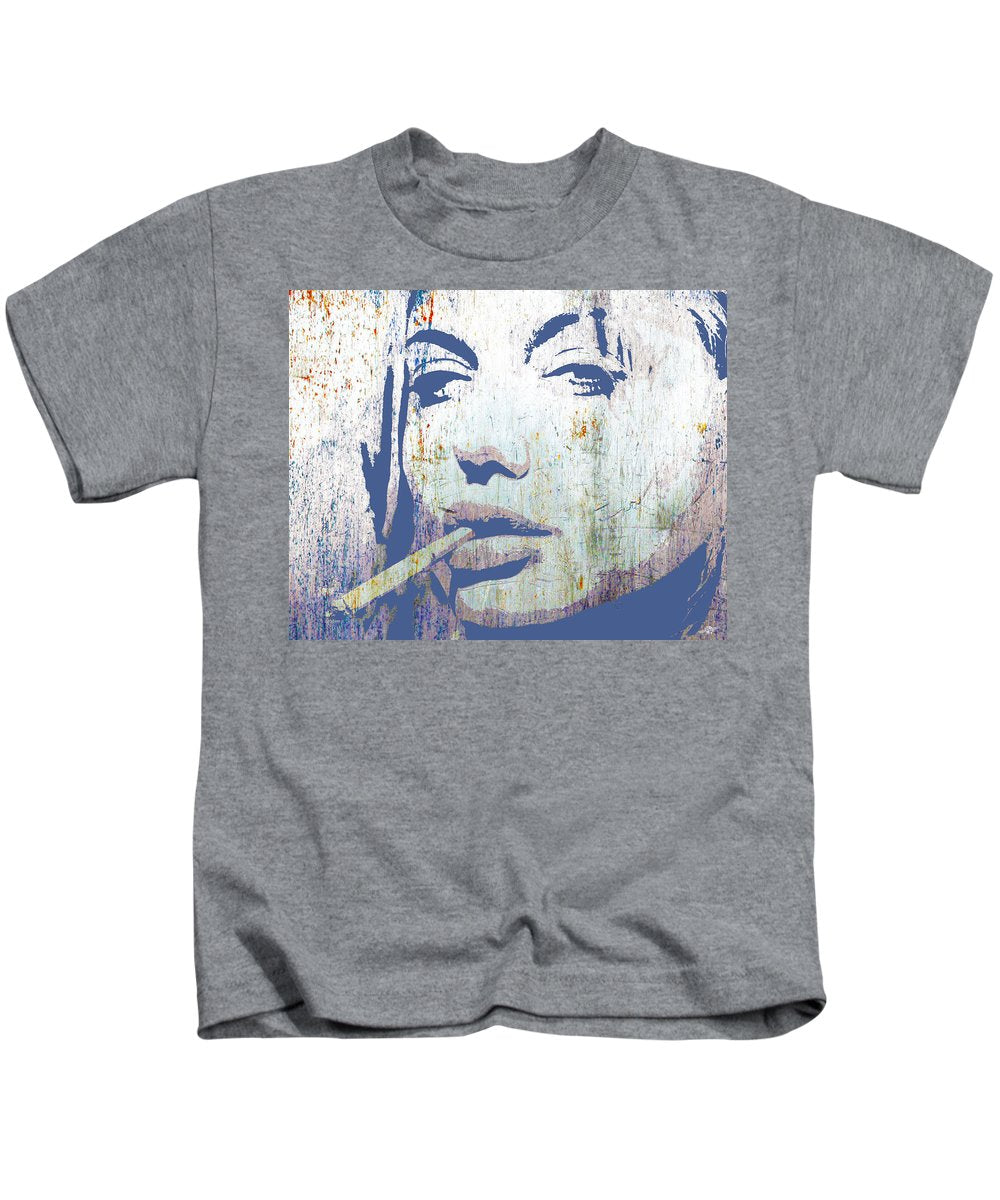 Silver Screen Angelina Jolie Smoking - Kids T-Shirt
