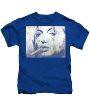 Silver Screen Angelina Jolie Smoking - Kids T-Shirt