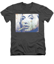 Silver Screen Angelina Jolie Smoking - Men's V-Neck T-Shirt