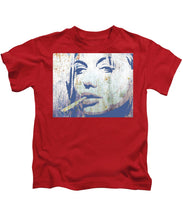 Silver Screen Angelina Jolie Smoking - Kids T-Shirt