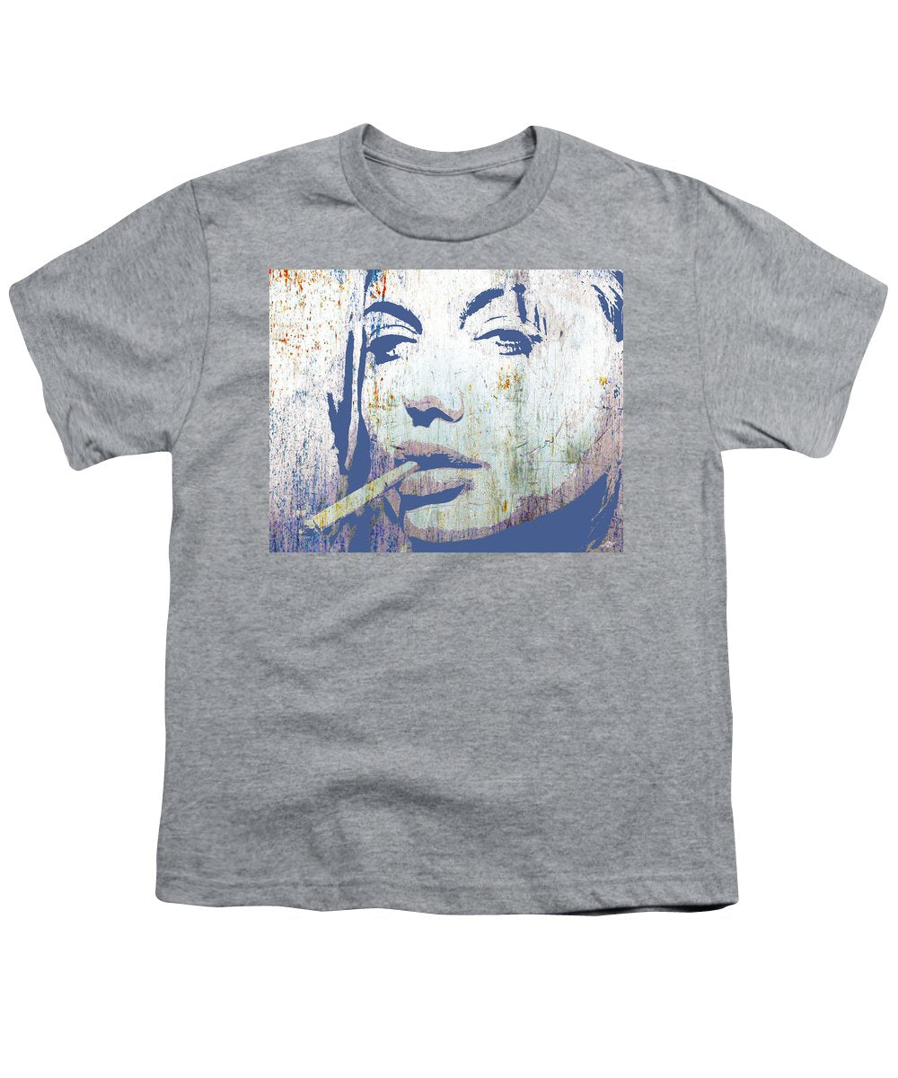 Silver Screen Angelina Jolie Smoking - Youth T-Shirt