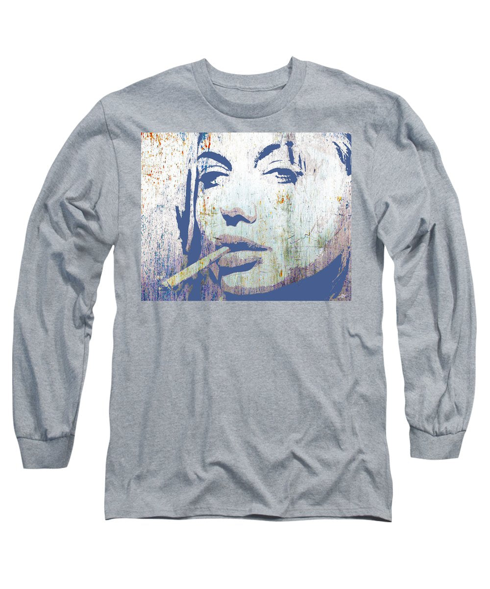 Silver Screen Angelina Jolie Smoking - Long Sleeve T-Shirt