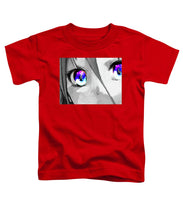 Anime Girl Eyes 2 Black And White Blue Eyes 2 - Toddler T-Shirt
