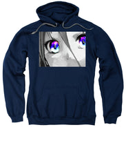 Anime Girl Eyes 2 Black And White Blue Eyes 2 - Sweatshirt