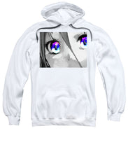 Anime Girl Eyes 2 Black And White Blue Eyes 2 - Sweatshirt
